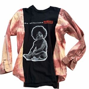Women's Graphic Long Sleeve Tee - Upcycled Notorious B.I.G.